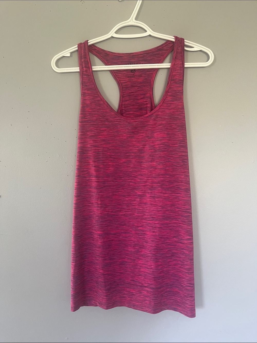 Beverly Hills Polo Club Women's Heathered Dark Pink Racerback Tank Medium